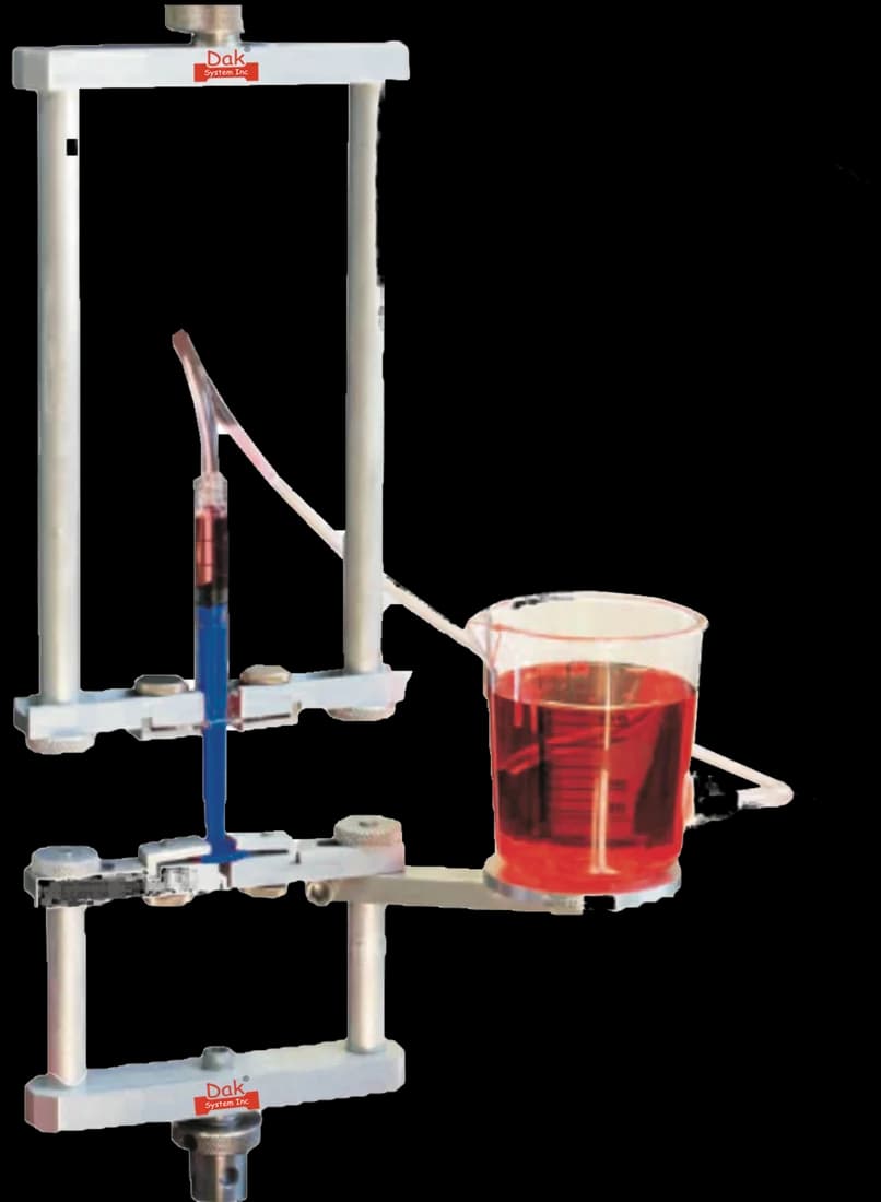 Syringe test fixture built for a specific application