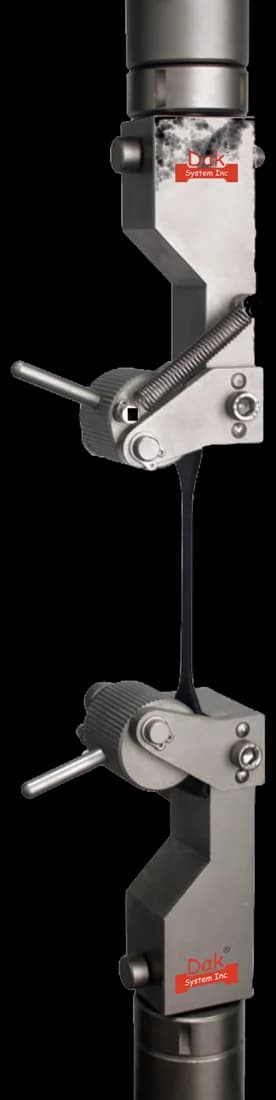 DAK eccentric roller grips for prepared sheet and rubber specimens