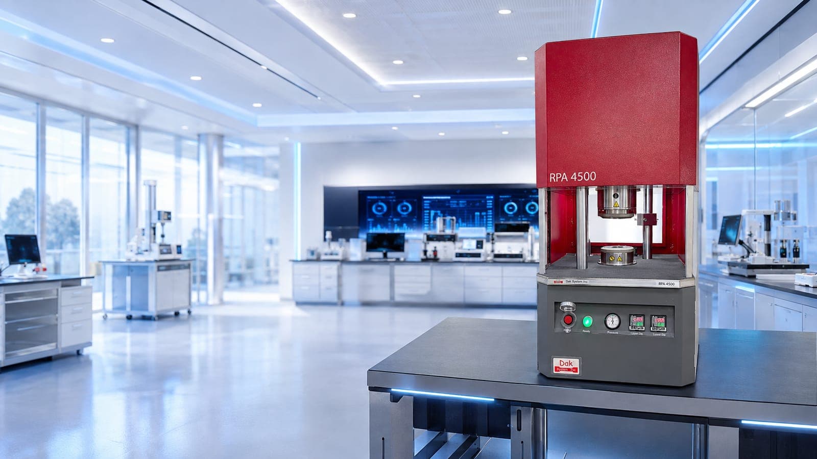 Dak RPA 4500 rubber process analyser in the laboratory